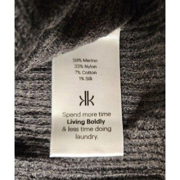 Krimson Klover Sweater VNeck Ski Alpine Fair Isle Waffle Knit Merino Wool Large - Picture 7 of 7